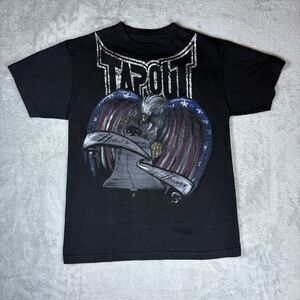 VTG Y2K Tapout Tee Shirt Mens Medium USA Flag Eagle Graphic AOP